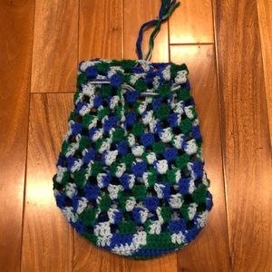 Hand made bag with pull tie